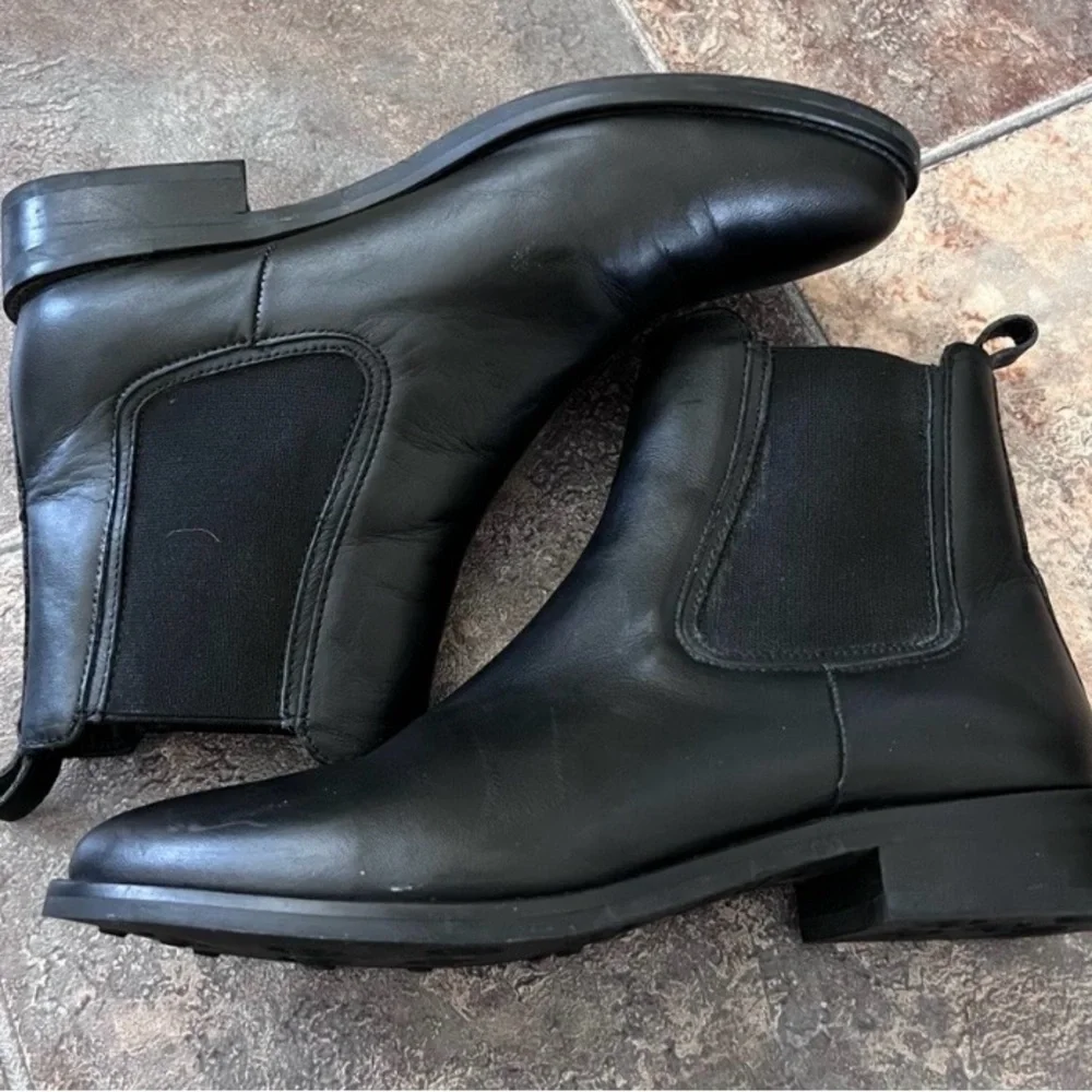 Thursday Boot Co Women's Black Leather Handmade Duchess Chelsea Boots Size 8 - Picture 3 of 7